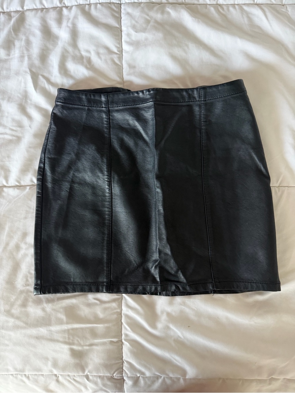 Black Faux Leather Mini Skirt - Sleek Women's Skirt